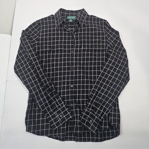LAUREN RALPH LAURRN, Black and White Checkered Men's Shirt